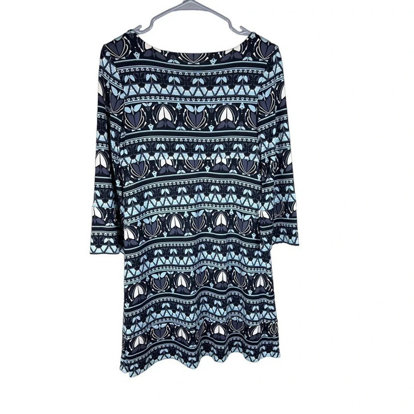 Diane Von Furstenberg Geometric Floral Silk Shift Mini Dress Women’s 8 - Picture 4 of 6